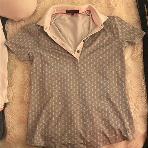 Greyson Gray Button Down Shirt with White Collar